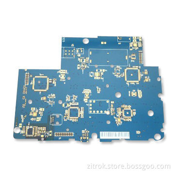 Quick-turnaround PCB with 8 Layers and Blue Soldermask